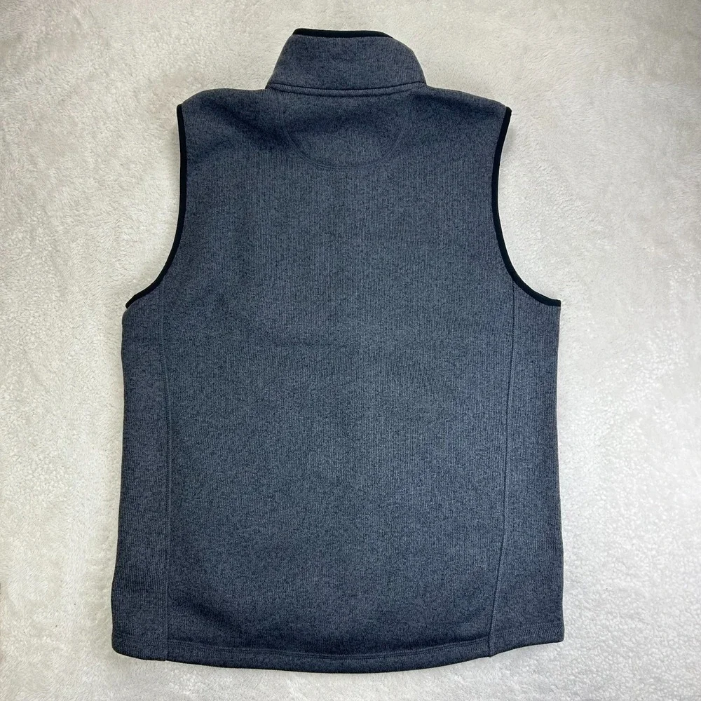 L.L.Bean Sweater Fleece Vest Mens L Tall Charcoal Gray Heather Slightly Fitted